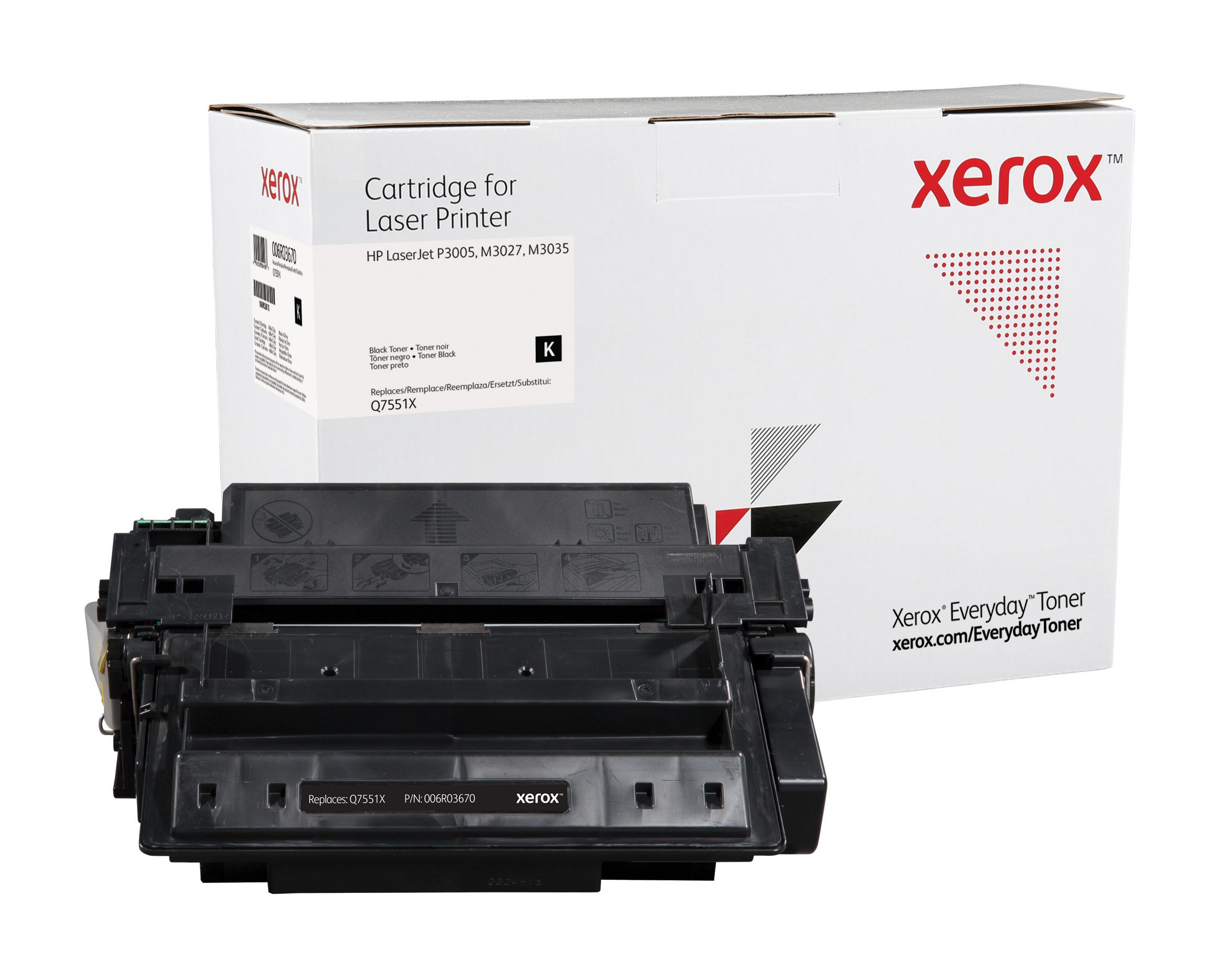 Everyday Toner di Xerox Nero compatibile con HP 51X Q7551X High capacity (HIGH YIELD BLACK TONER - CARTRIDGE LIKE HP 51X FOR)