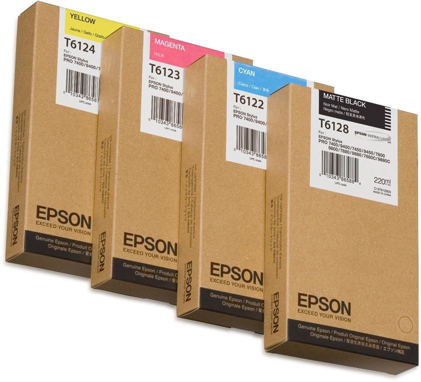 ORIGINAL Epson Cartuccia d'inchiostro ciano C13T612200 T6122 220ml