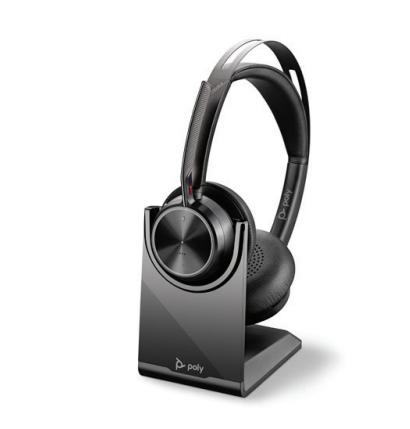 POLY Voyager Focus 2 UC Auricolare Con cavo e senza cavo A Padiglione Ufficio USB tipo-C Bluetooth Base di ricarica Nero