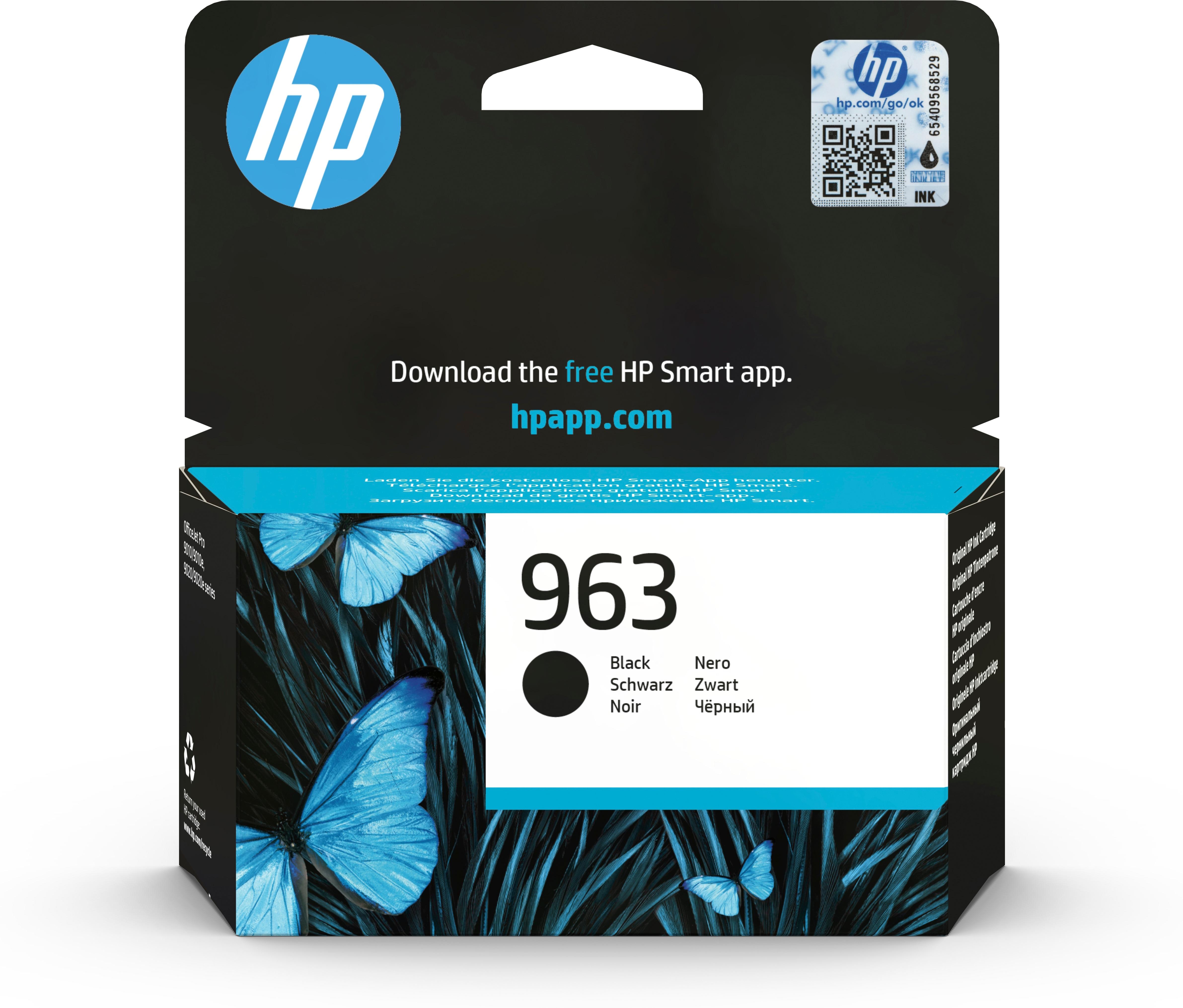 HP 963 Black Original Ink Cartridge - Ink - [K] - per OfficeJet Pro 9010/9010e, 9020/9020e series