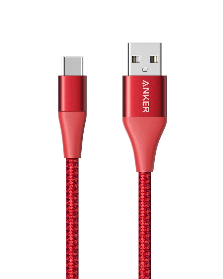 Anker Powerline+ II cavo USB 0,9 m USB 2.0 USB A USB C Rosso (^PL II USB A TO USB C 3FT RED)