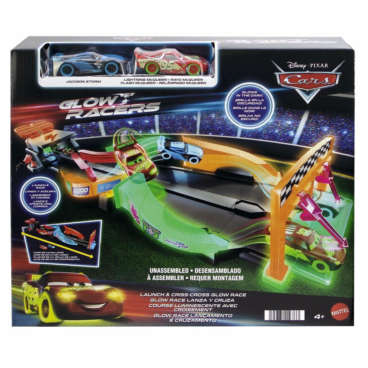 Pista Lanciatrice Cars Glow Racers Fosforescente