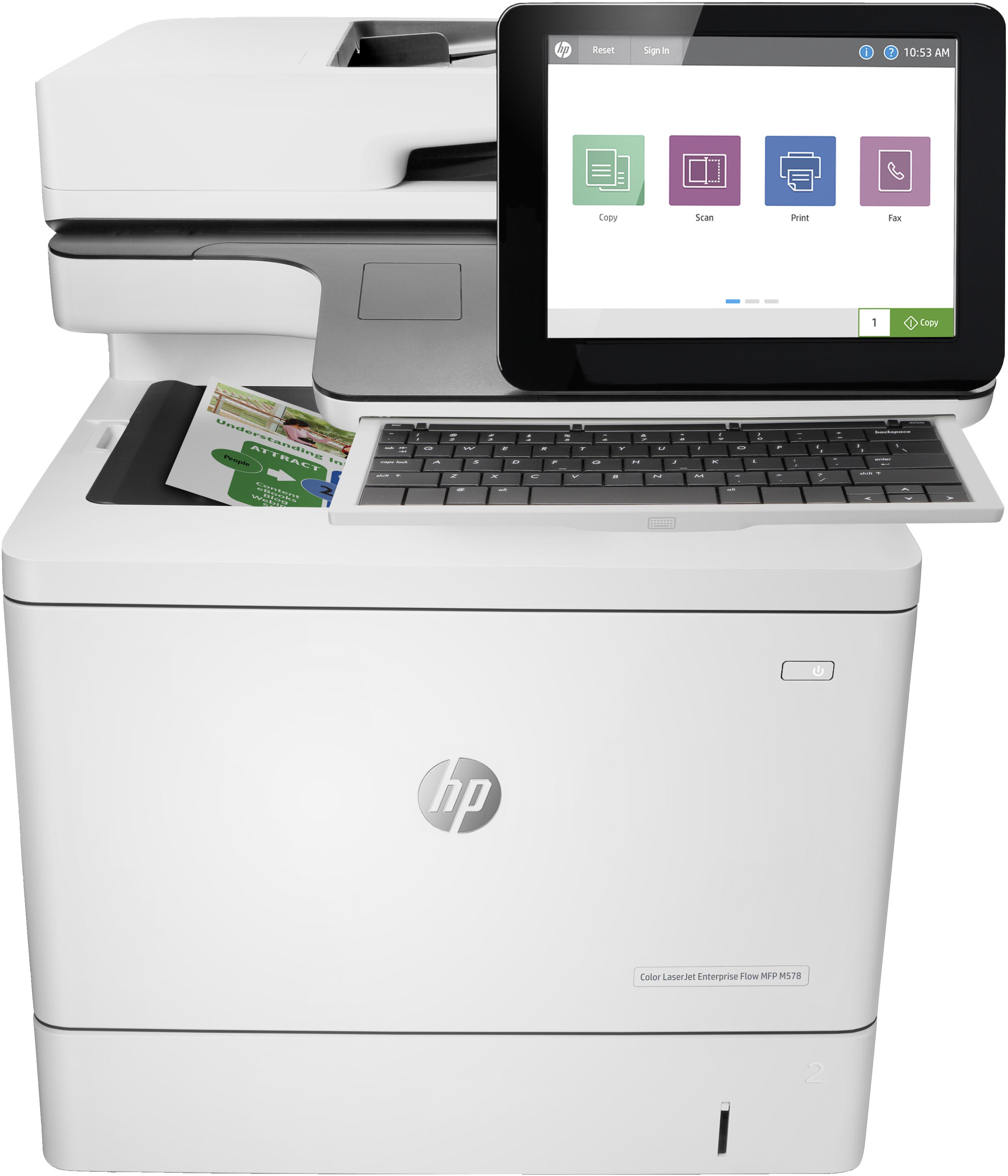 HP Color LaserJet Enterprise Flow Stampante multifunzione Enterprise Color LaserJet Flow M578c Stampa copia scansione fax Stamp