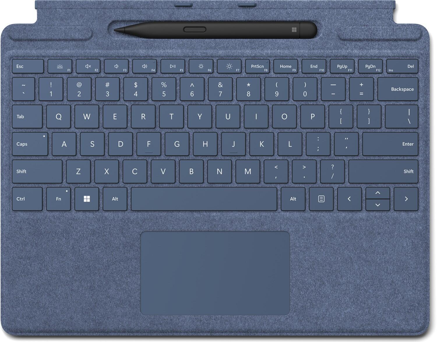 Microsoft Surface Pro Keyboard Blu Microsoft Cover port QWERTZ Tedesco