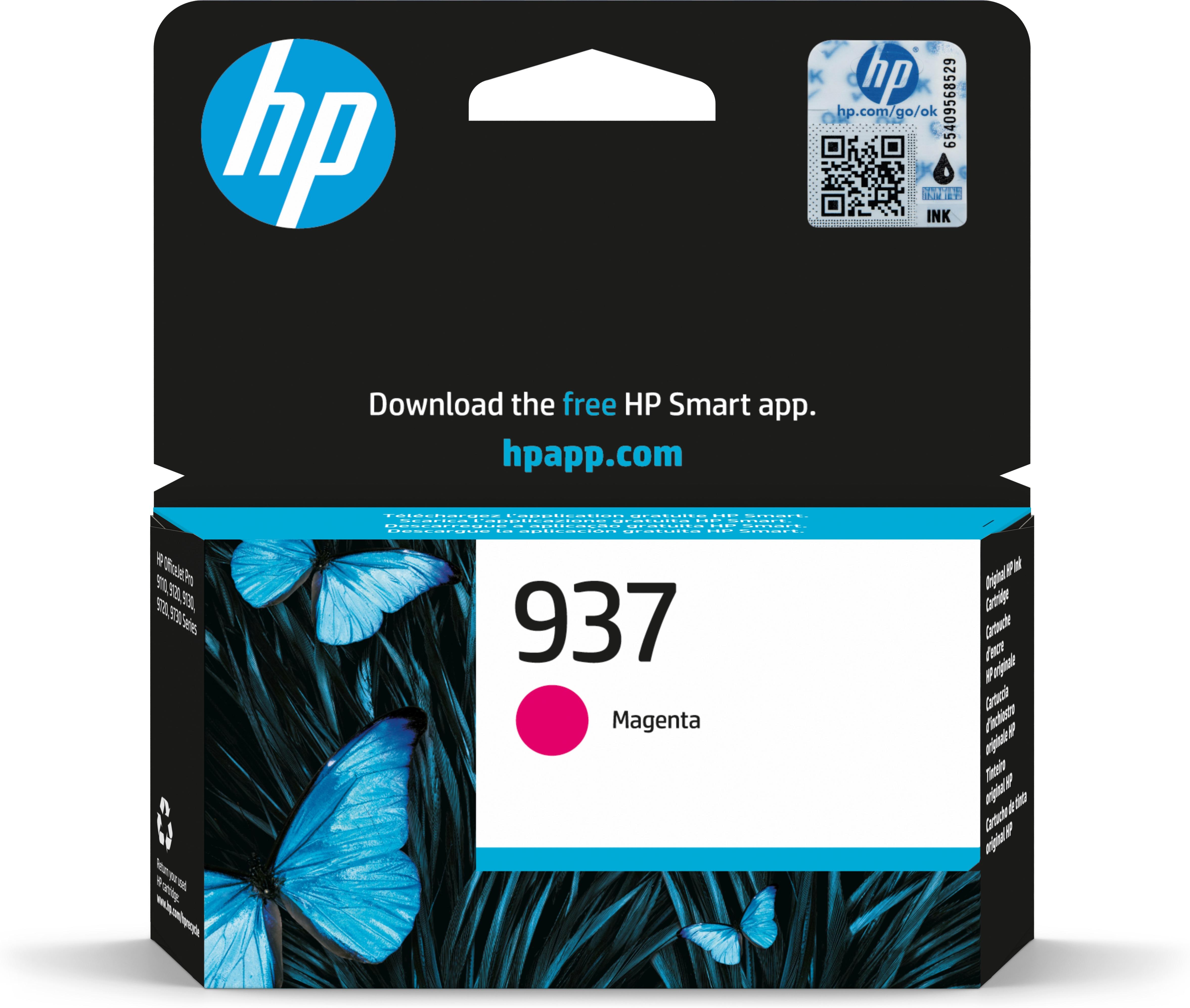 HP Cartuccia di inchiostro magenta originale 937 (HP 937 Magenta Standard Ink Cartridge 800 Pages - 4S6W3NE)