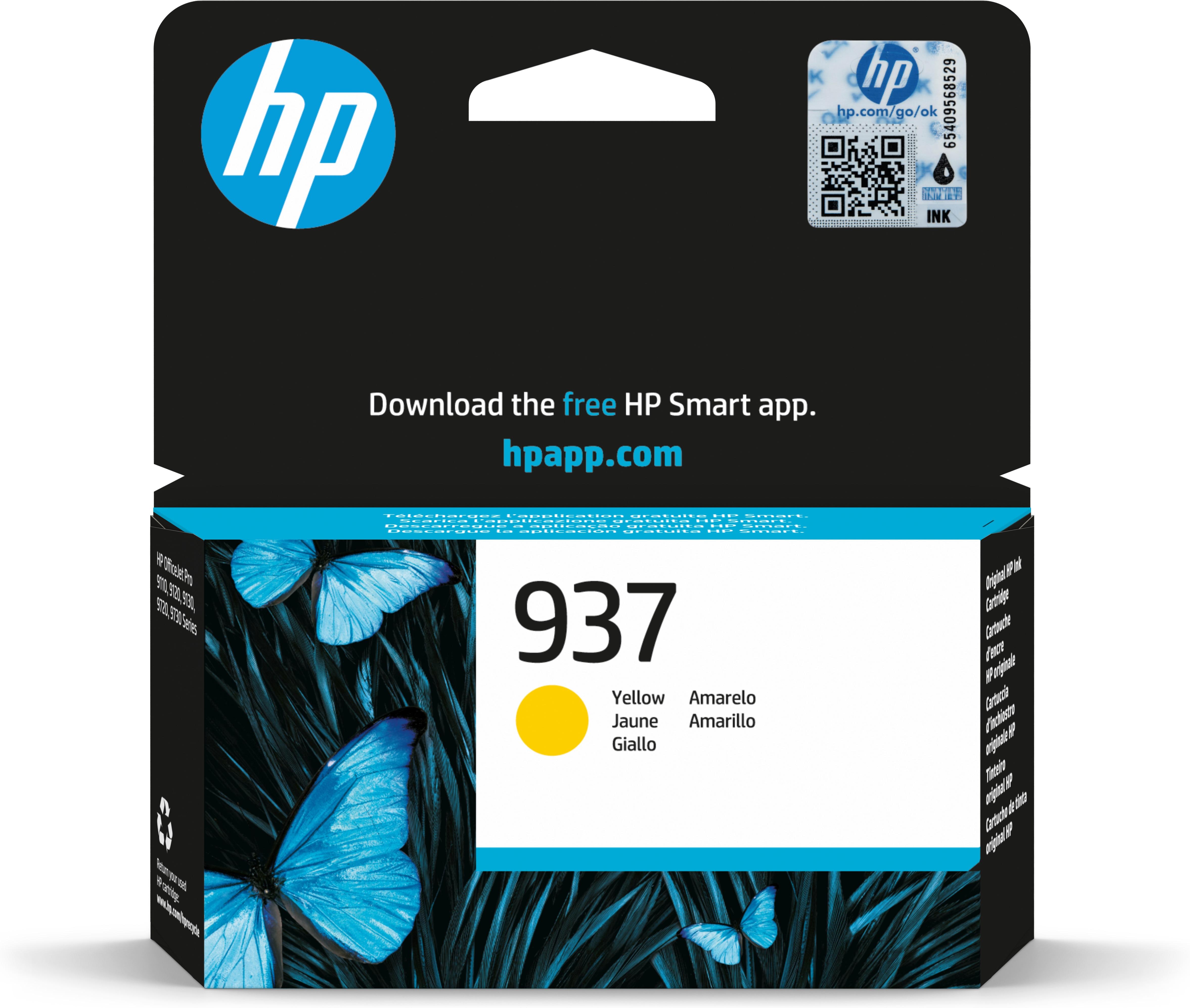 HP 937 YELLOW ORIGINAL INK - EN/DE/PL/CZ CARTRIDGE