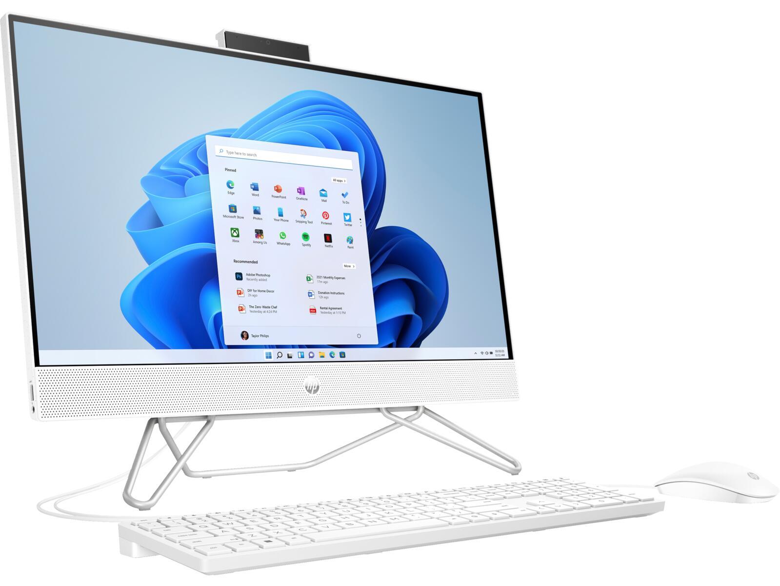 HP 24-CB0004NG All-in-One-PC 60,5 cm (23,8 pollici) (Intelâ® Pentiumâ® Silver J5040, 8 GB di RAM, 256 GB SSD, FHD, Win11 Ho