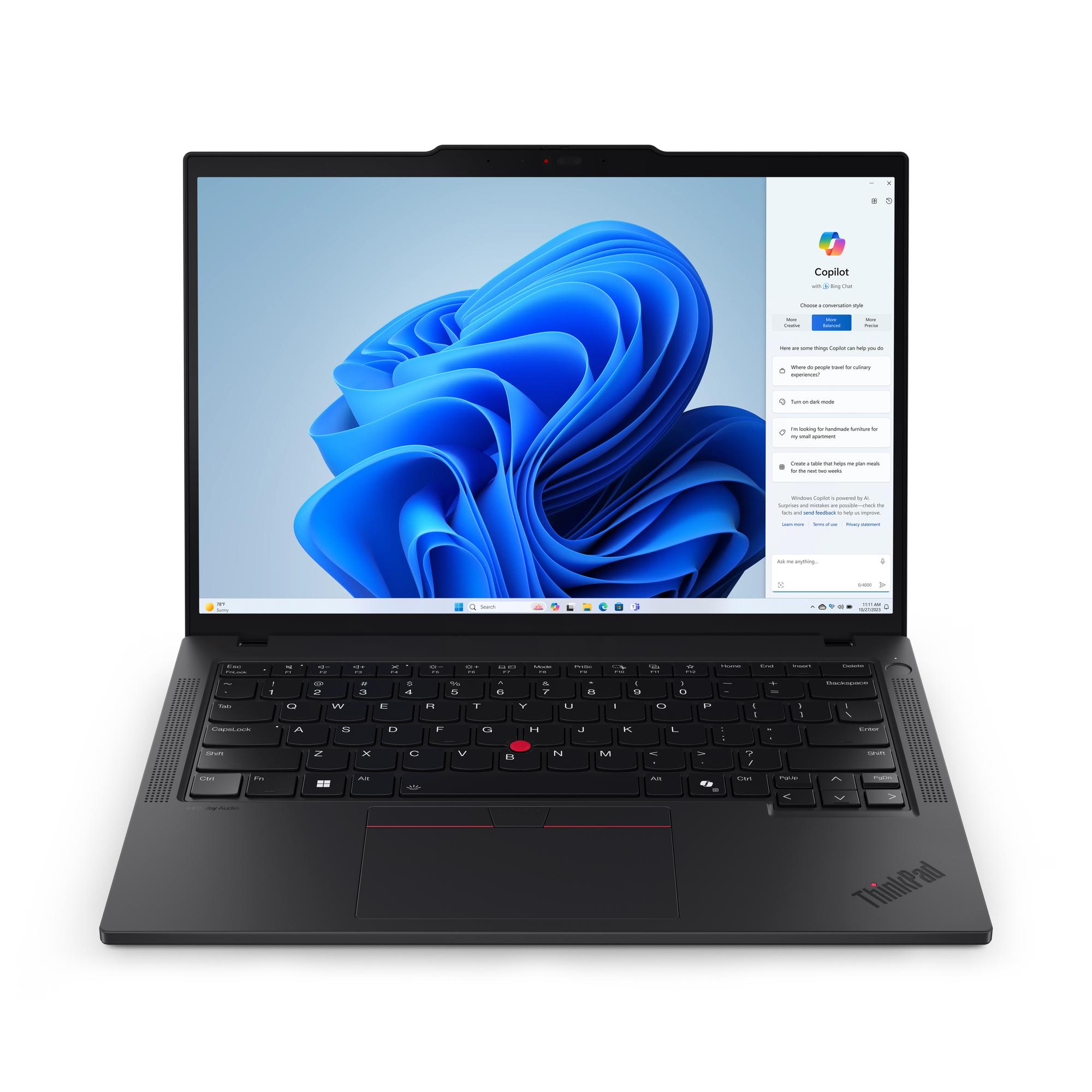 Lenovo ThinkPad T14 Intel Core Ultra 7 155U Computer portatile 35,6 cm (14") WUXGA 32 GB DDR5-SDRAM 1 TB SSD Wi-Fi 6E (802.11ax