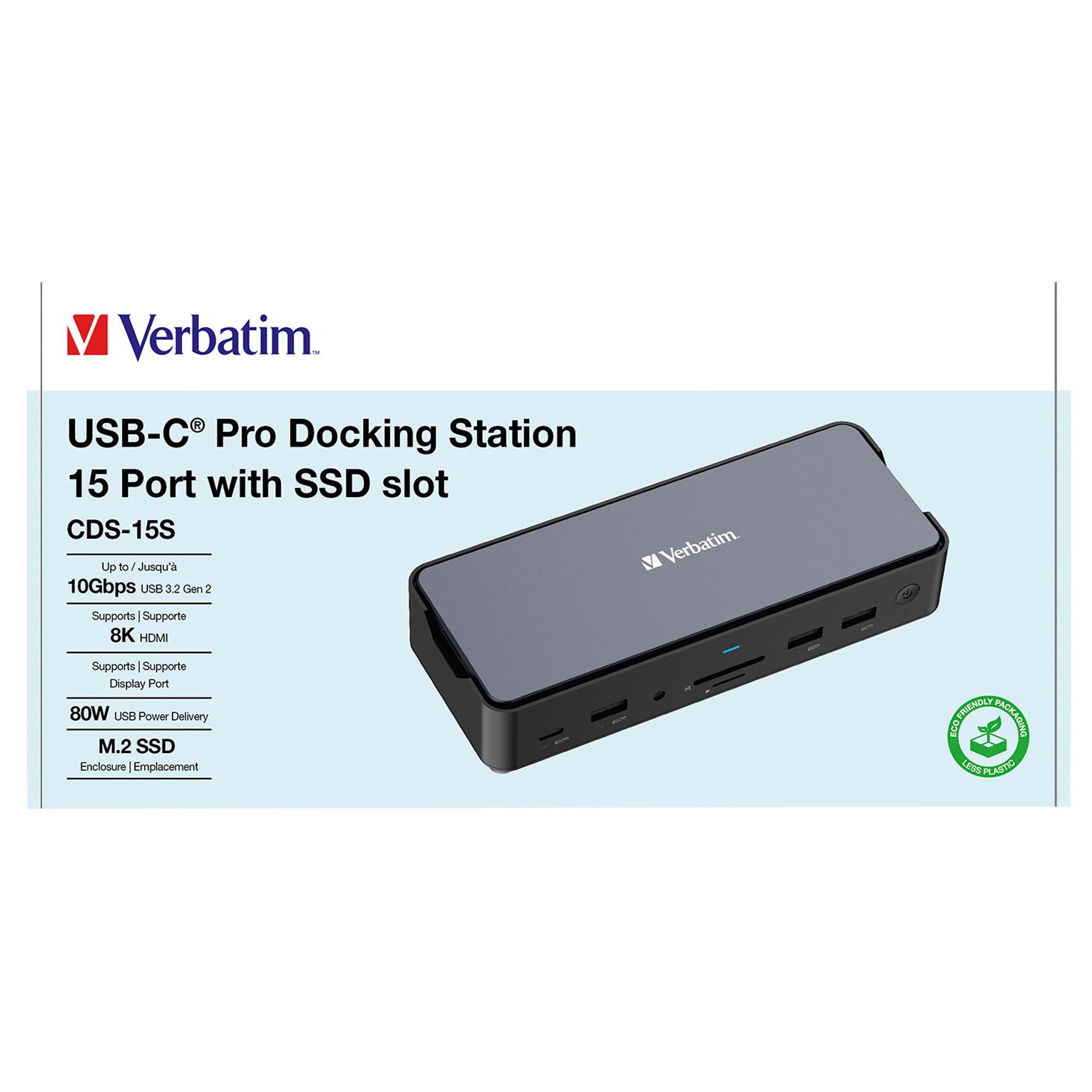 Verbatim CDS-15S Cablato USB 3.2 Gen 1 (3.1 Gen 1) Type-C Nero, Grigio