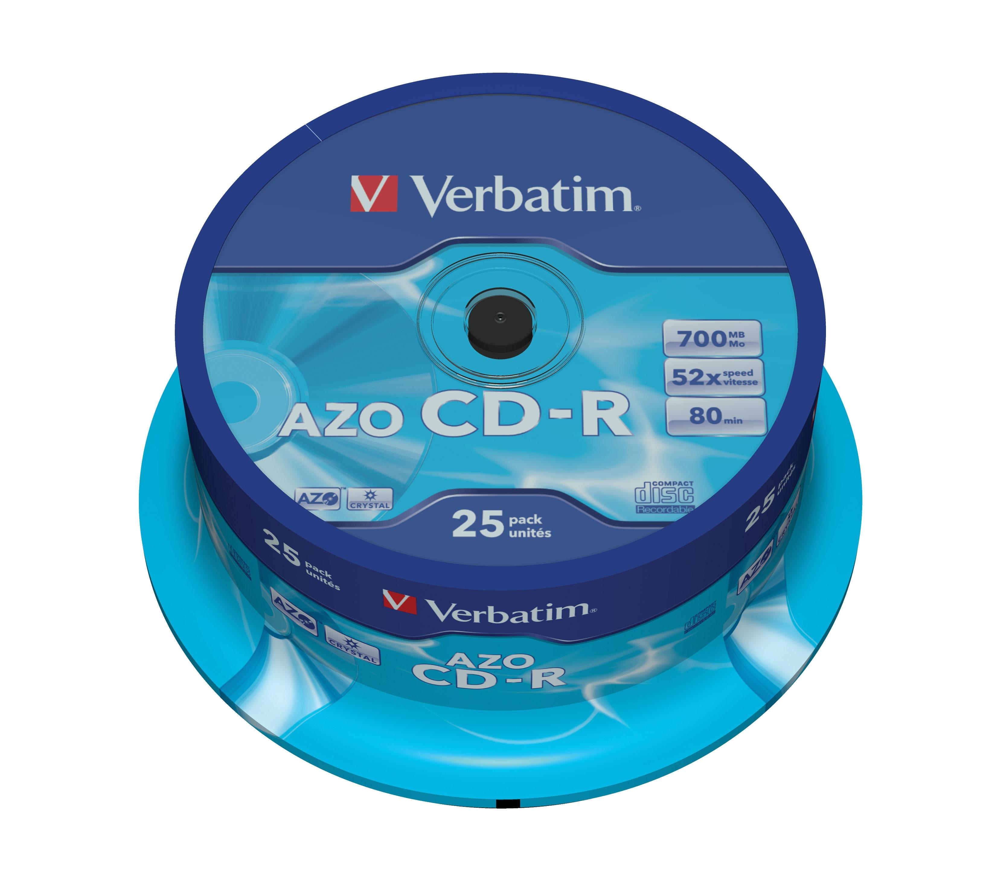 Verbatim CD-R AZO Crystal 700 MB 25 pz