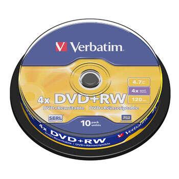 Verbatim DVD+RW Matt Silver 4,7 GB 10 pz