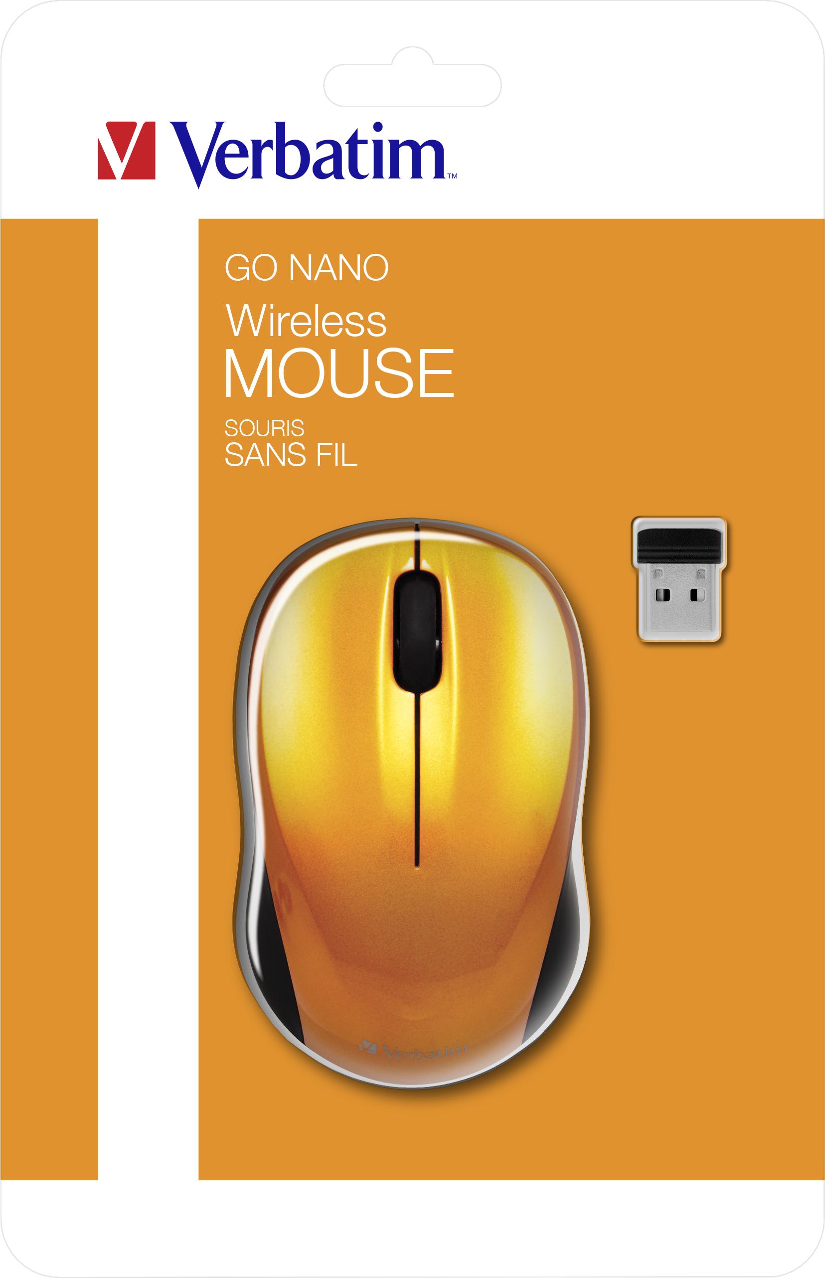 Verbatim Go Nano mouse Ufficio Ambidestro RF Wireless 1600 DPI