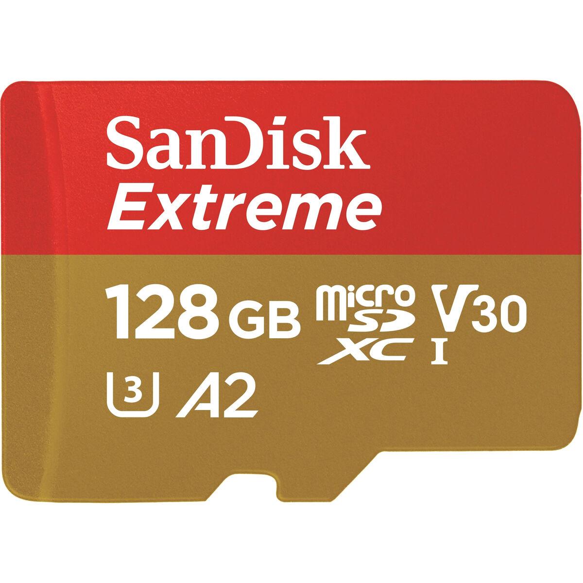 SanDisk Extreme 128 GB MicroSDXC (EXTREME MICROSDXC 128GB SD - ADAPTER ACTION CAMS AND DRONES 1)