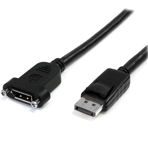 StarTech.com Cavo DisplayPort a Pannello da 1m - 4K x 2K - Adattatore DisplayPort 1.2 da Maschio a Femmina - Cavo di Prolunga D