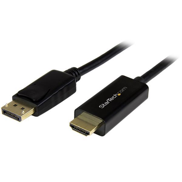 Cavo convertitore adattatore displayport a hdmi - dp a hdmi da 1m - 4k - colore nero