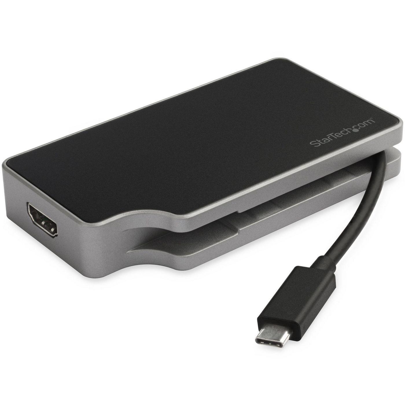 StarTech.com Adattatore video multiporta da USB C a HDMI 4K o VGA 1080p - Dock da viaggio USB tipo C con pass-through PD da 95W