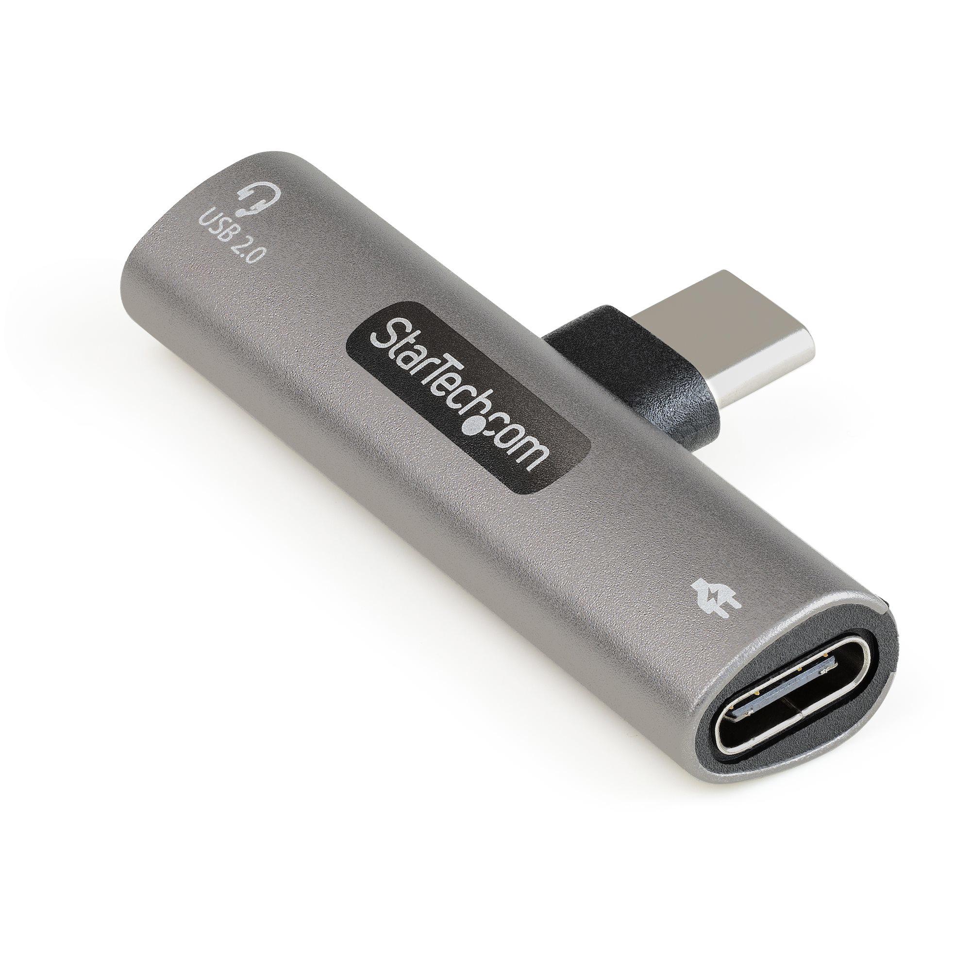 StarTech.com Adattatore USB C di ricarica e audio - Alimentatore USB-C con porta USB-C Audio per cuffie - Caricabatterie USB Ty