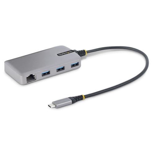 StarTech.com Hub USB-C con Etherenet a 3 porte - 3x porte USB-A, Gigabit Ethernet RJ45, USB 3.0 5Gbps, alimentazione tramite bu