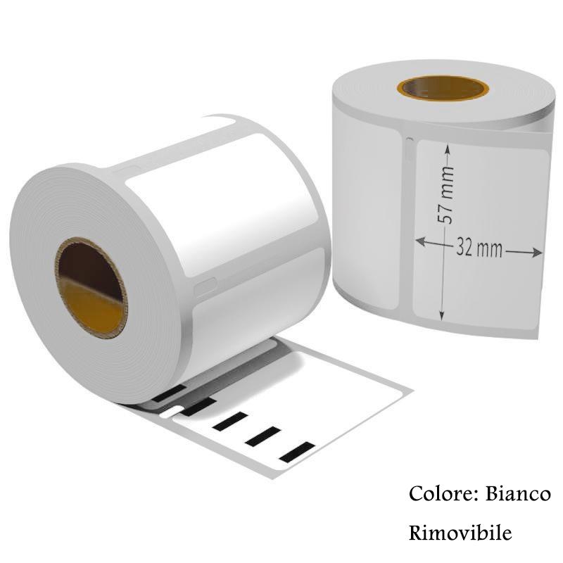 Etichette adesive rimovibile per DYMO DM-11354 S0722540 57mm*32mm 1000pz