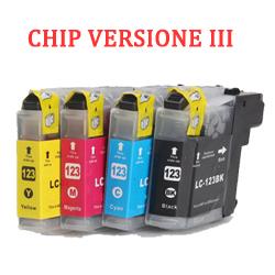 Cartuccia per Brother LC-123 ciano con CHIP VERSIONE III