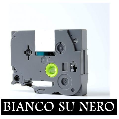 12mmX8m Nastro laminato compatibile per Brother TZe-335 bianco su nero