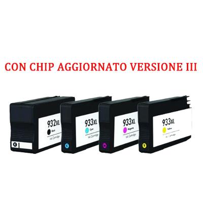 Cartuccia per HP 932XL CN053AE nero 1000pag con chip aggiornato versione III