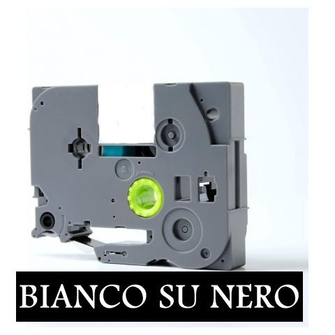 9mmX8m Nastro laminato compatibile per Brother TZe-325 bianco su nero