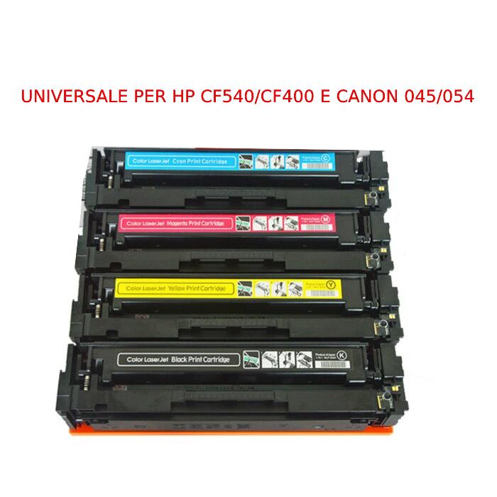 Toner universale per HP CF542X 203X CF402X 201X CANON 054H 045H giallo 2500pag.