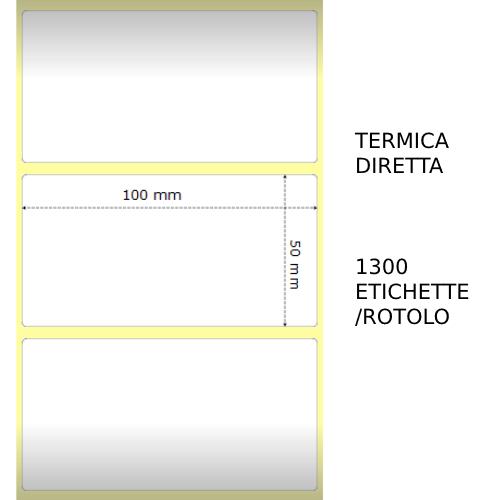 Termica diretta Etichette permanente per ZEBRA 100mm*50mm 1300pz