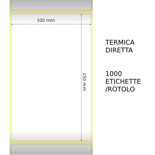 Termica diretta Etichette permanente per ZEBRA 100mm*150mm 1000pz