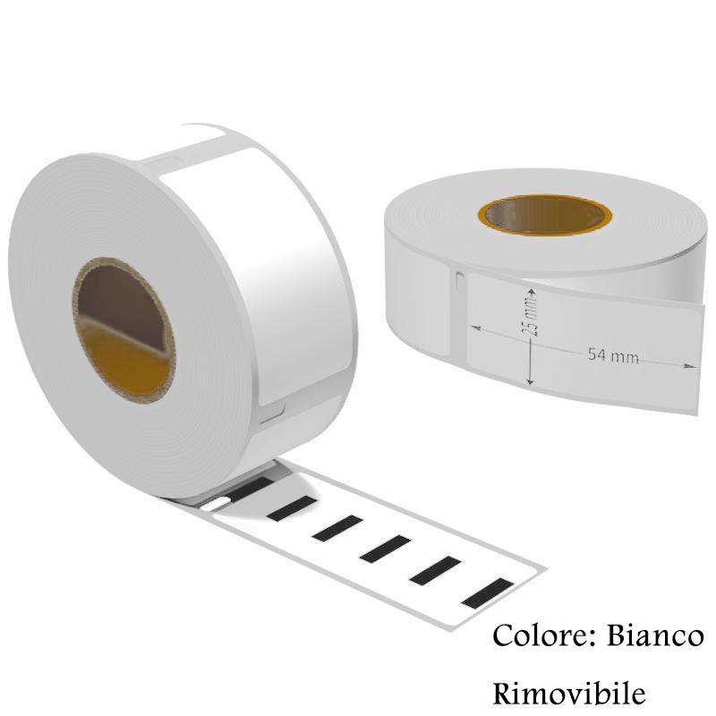 Etichette adesive rimovibile per DYMO DM-11352 S0722520 54mm*25mm 500pz
