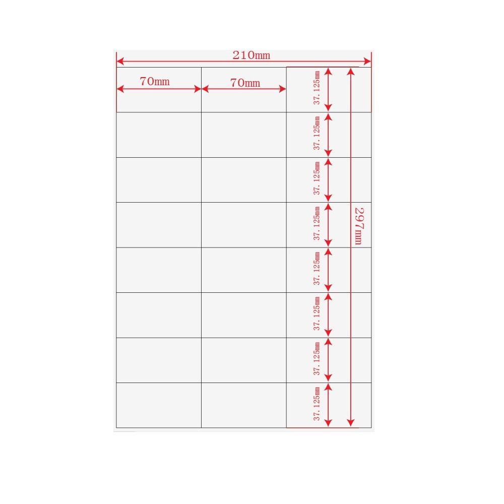 Etichette adesivo formato A4 165g 70*36mm n.24 etichette/foglio (conf.100foglio)