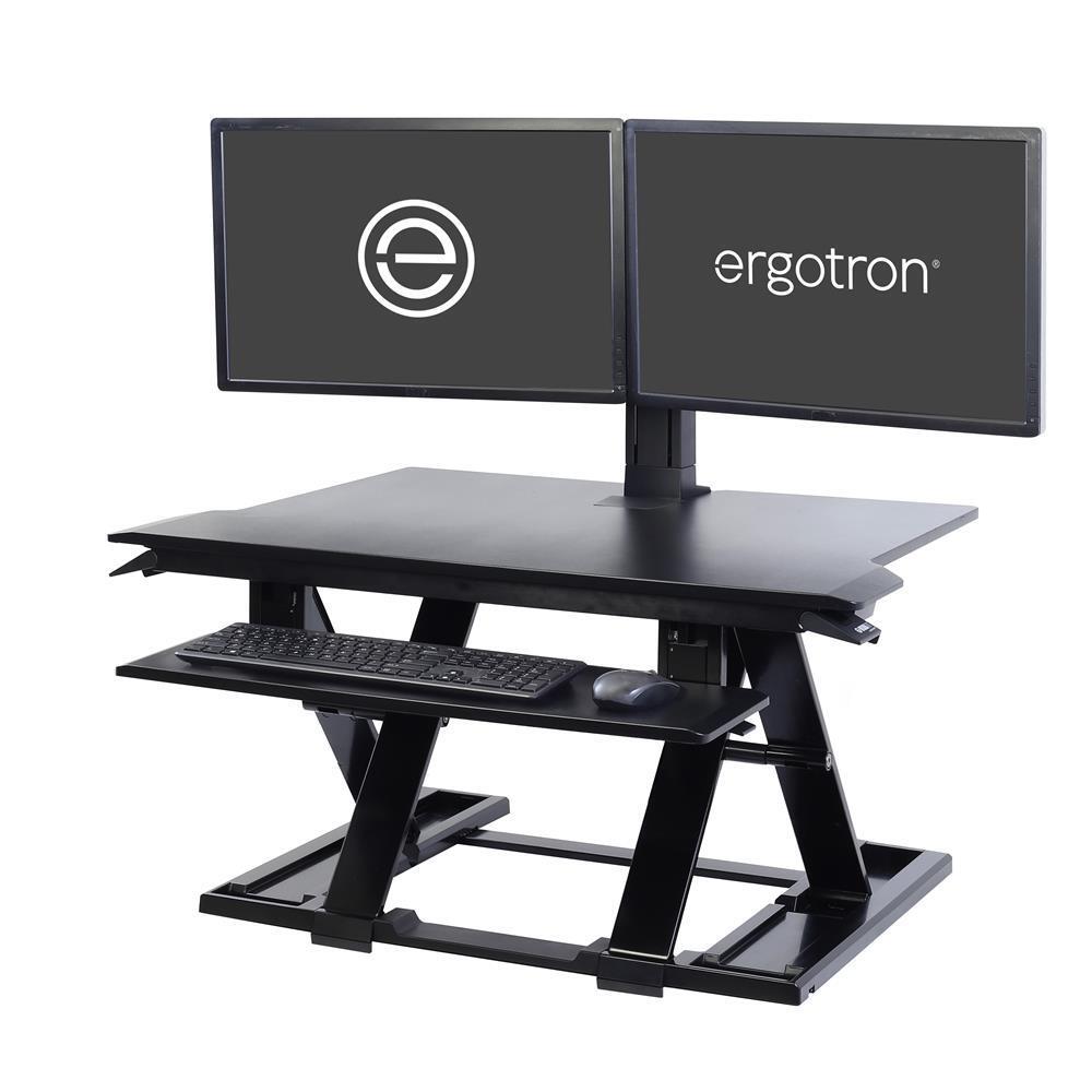 Ergotron WorkFit-TX scrivania per computer Nero (WORKFIT-TX W/DROPDOWN KB TRAY - PVC BLACK)