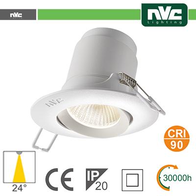 Faro direzionabile LED IP20 9W 3000K 700LM 24 FORO95mm