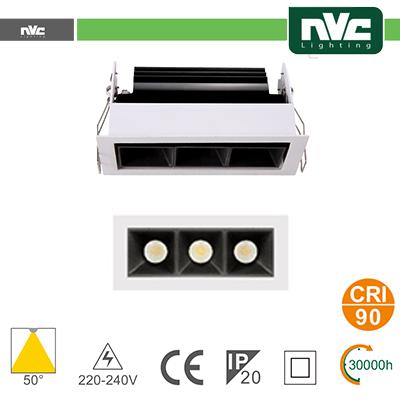 Incasso Multi lampada - 3X3W 530LM 4000K 50 90CRI