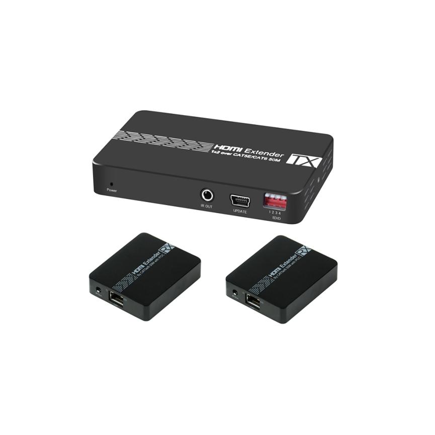 Splitter HDMI 1x2 con 2 Extender HDMI 3D 1080p60Hz