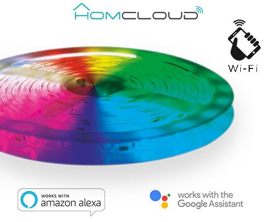 Striscia LED RGB Bianco caldo wi-fi Kit dimmerabile 3m