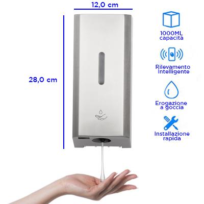 Dispenser automatico a muro erogazione a goccia - 1 LT