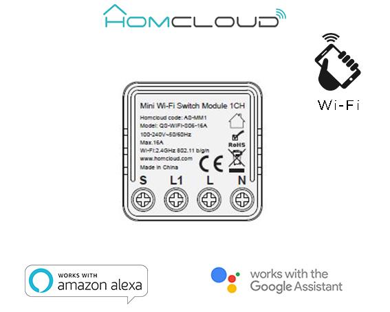 Modulo Interruttore Mini 1CH Wi-Fi da incasso