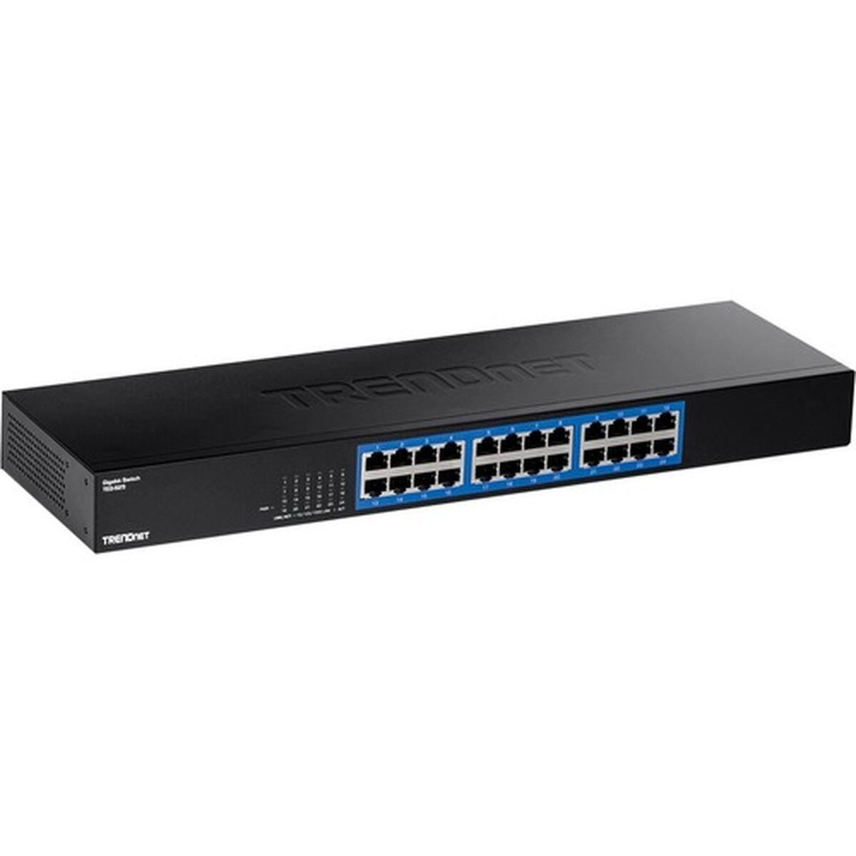 Trendnet TEG-S25 switch di rete Gigabit Ethernet [10/100/1000] Nero (24-PORT GIGABIT SWITCH RACK - 24X GIGABIT RJ-45 PORTS/W ME