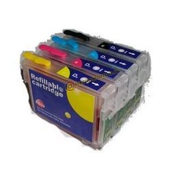 KIT 4 CARTUCCE RICARICABILI - MINI CISS CON CHIP AUTORESETTANTE PER EPSON T1291 T1292 T1293 T1294