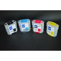 KIT 4 CARTUCCE RICARICABILI PER HP C4844A HP 10 - C4911A C4912A C4913A - HP 82 - AUTORESETTANTE