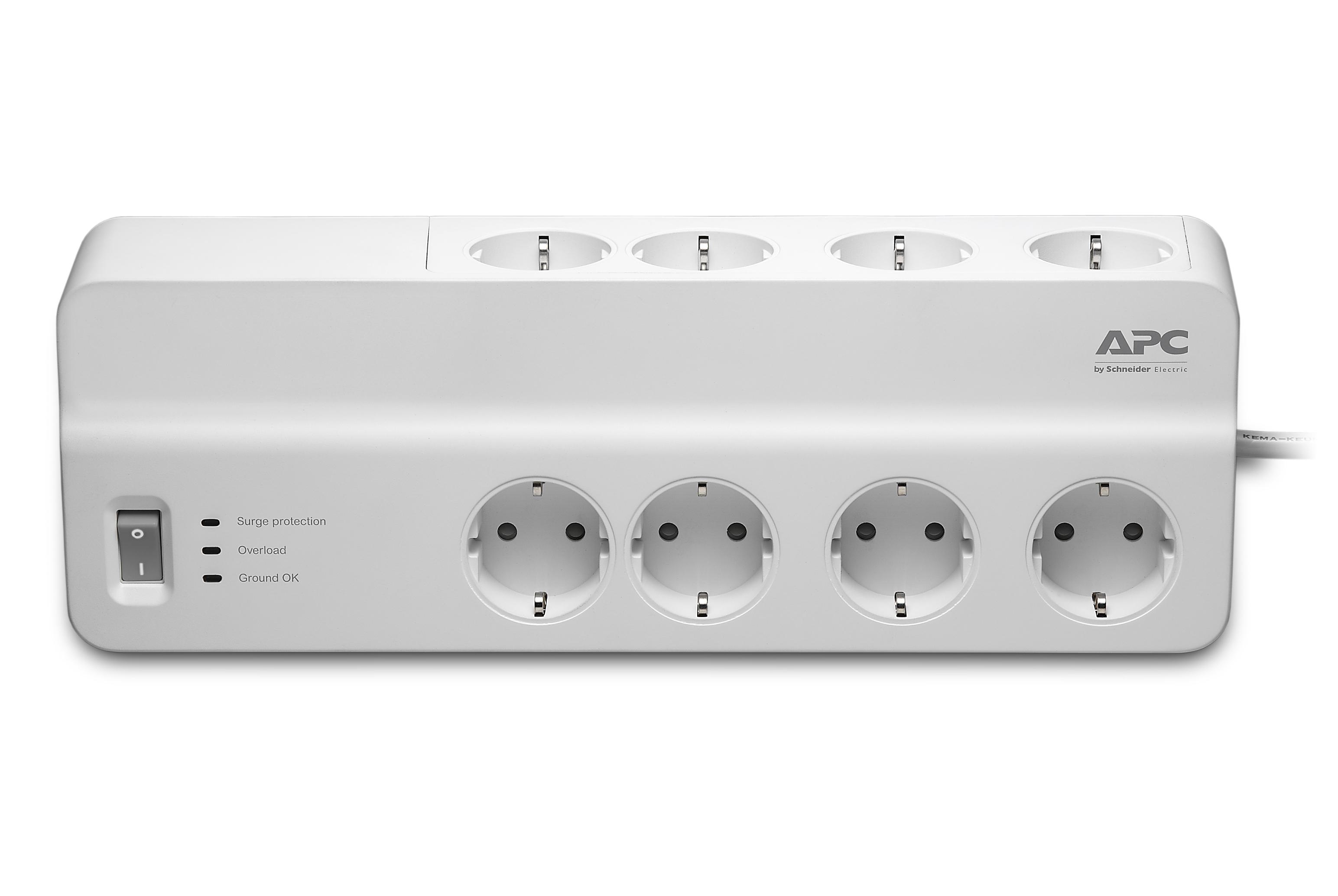 APC SurgeArrest Essential Bianco 8 presa(e) AC 230 V 2 m