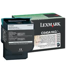 Lexmark C54x, X54x Black Return Programme Toner Cartridge (1K) cartuccia toner Originale Nero