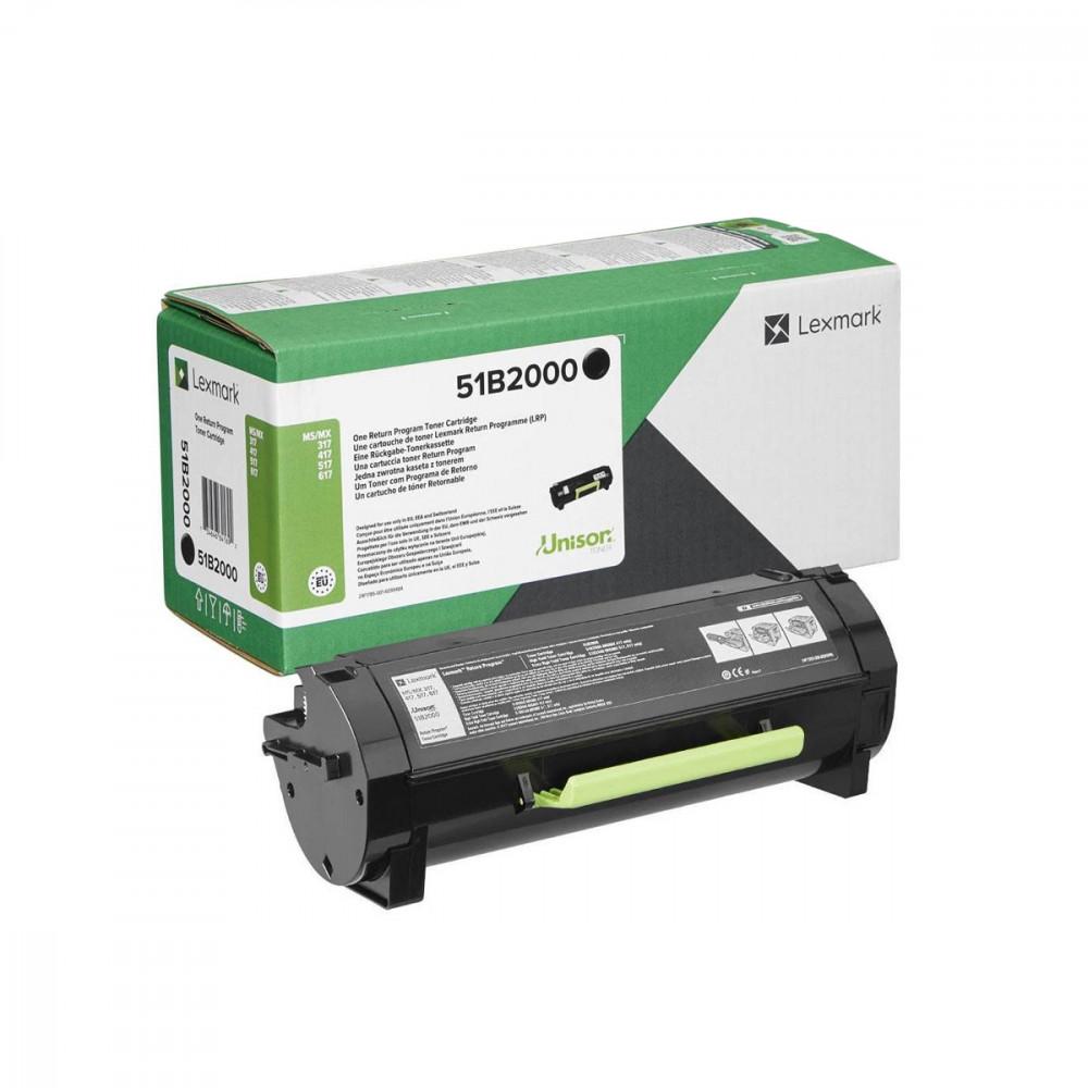 Lexmark 51B2000 cartuccia toner Originale Nero