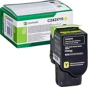 Lexmark C242XY0 cartuccia toner 1 pz Originale Giallo (C242XY0 YELLOW EHY RETURN CART)