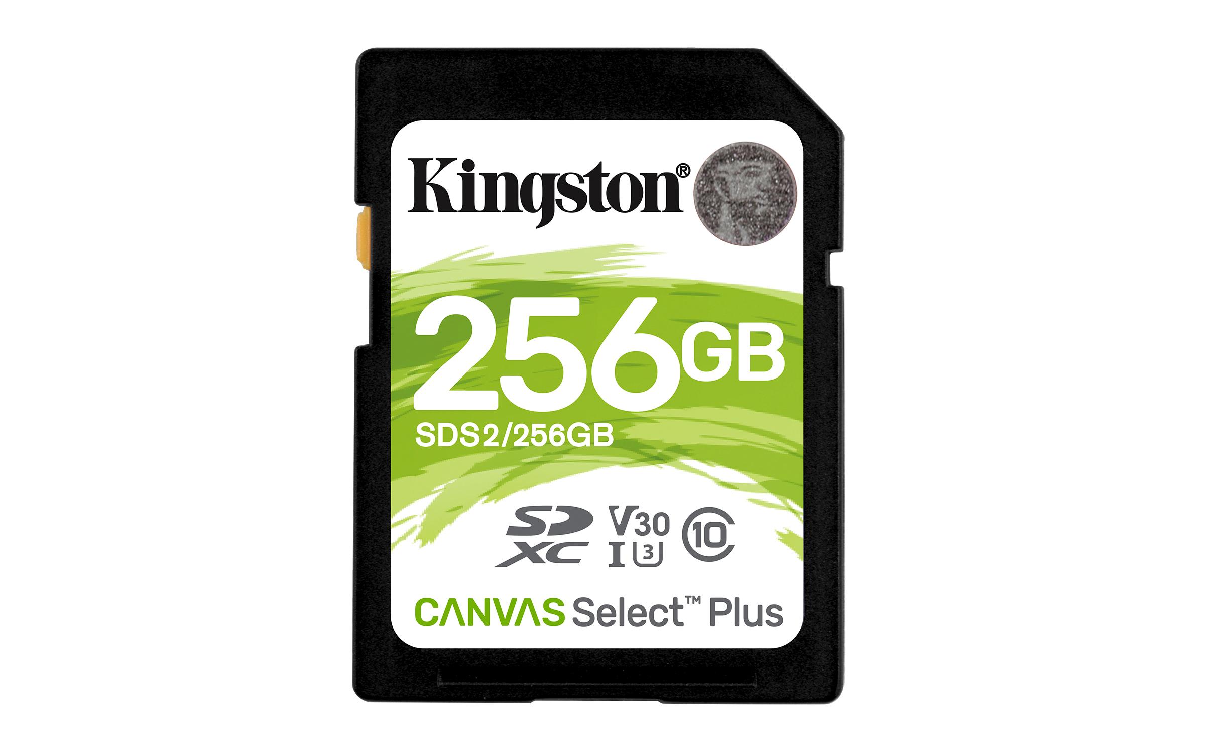 Kingston Technology Scheda SDXC Canvas Select Plus 100R C10 UHS-I U3 V30 da 256GB (FC 256GB CS Plus C10 UHS-I SD XC)