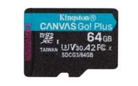 KINGSTON MICRO SD 64GB CL10 CANVAS GO PLUS SDCG3/64GBSP NO SDCARD ADAPTER