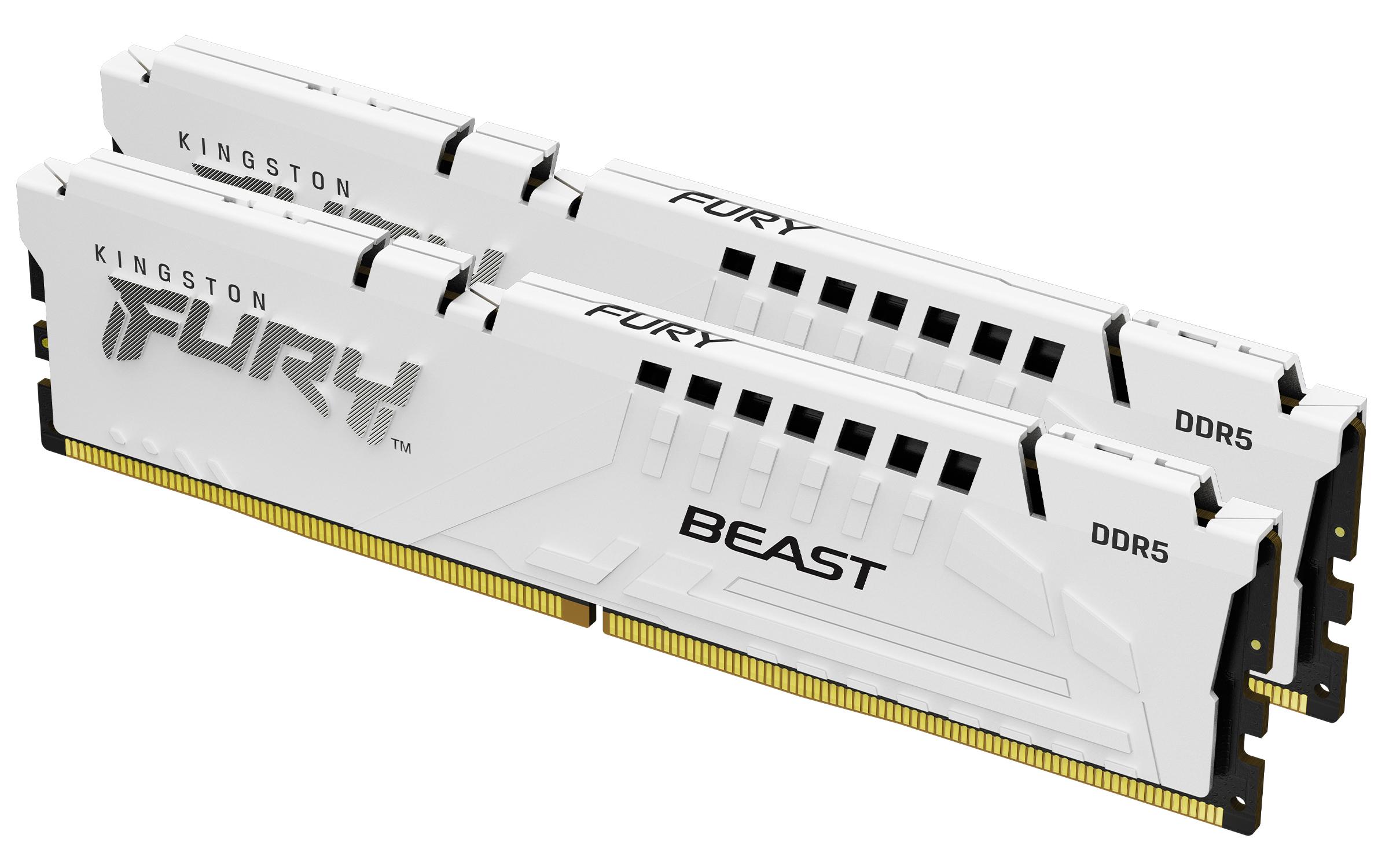 Kingston Technology FURY Beast 64 GB 5200 MT/s DDR5 CL40 DIMM (Kit da 2) White XMP