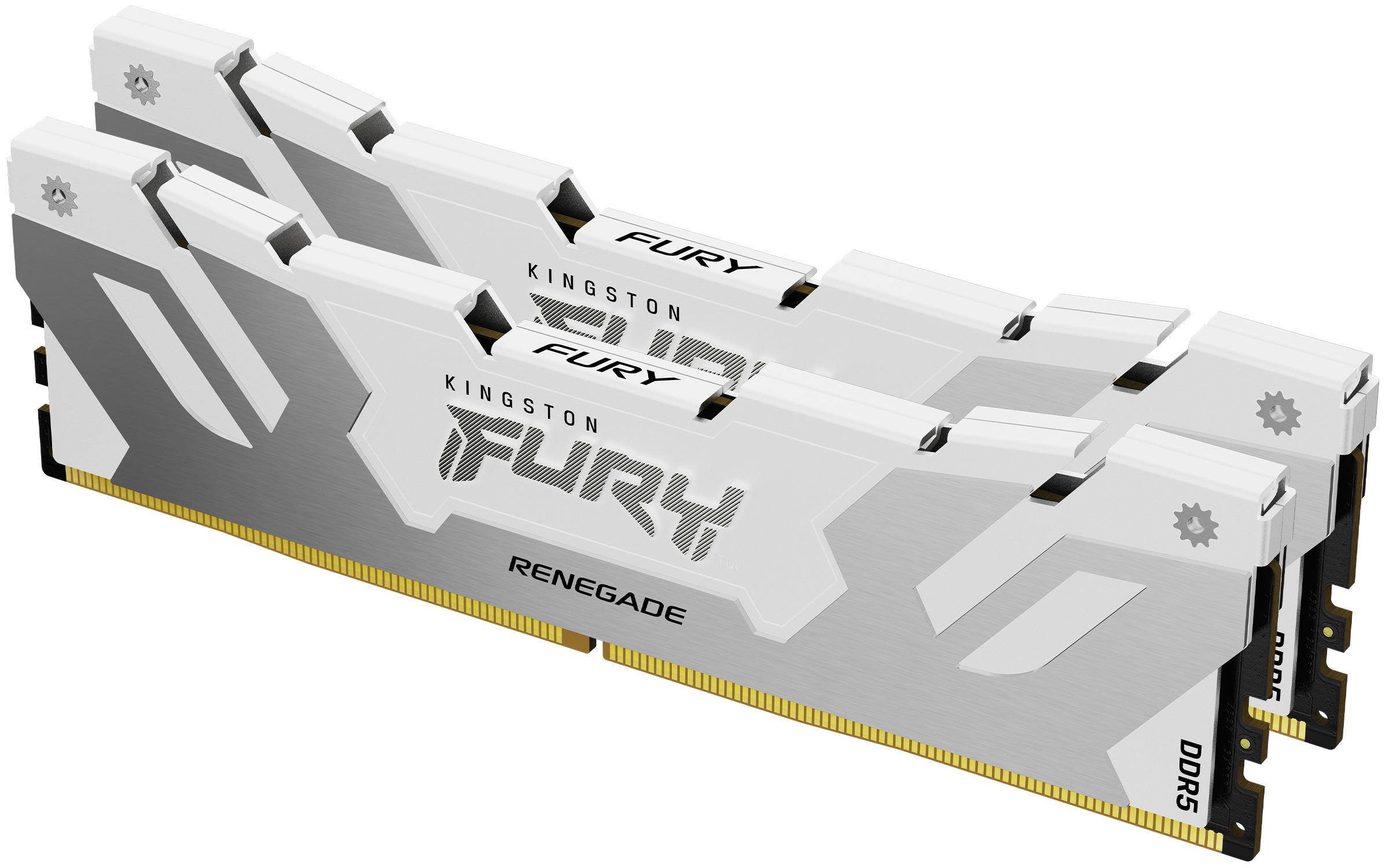 Kingston Technology FURY 32GB 8000MT/s DDR5 CL38 DIMM (Kit da 2) Renegade White XMP